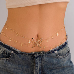 🔥Cyber Butterfly Waist Chain🦋Liquid Steel Body Jewelry | Detachable Grunge Harness