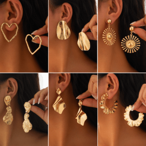 🔥Deconstructed Heart Ear Cuff｜Y2K Crinkle Sunflower Piercing✨Cyberpunk Detachable Set [3-in-1 Hack] TikTok Viral Hollow Chain🔥Rave Light Catcher
