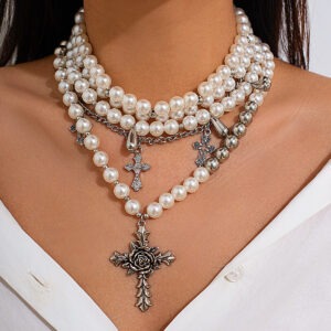 Vintage Baroque Layered Pearl Choker | Irregular Beaded Statement Necklace