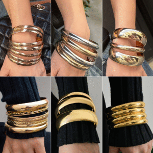 Vintage Serpent Jewelry Set | Stackable Cuff Bracelets – Edgy Layered Arm Candy